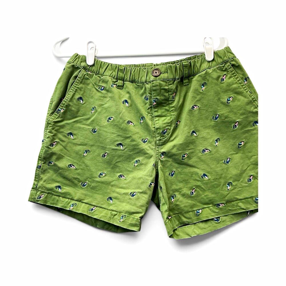 Chubbies Originals Men's Green Mermaid Print Chino Shorts 6" Inseam Pockets